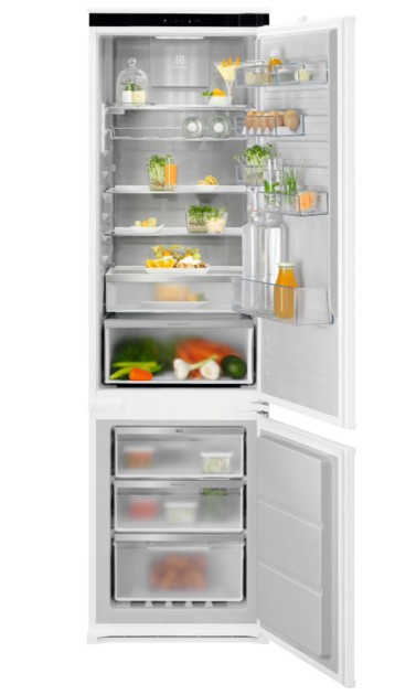 Встраиваемый холодильник ELECTROLUX E6MNCE19S комбинированный, TwinTech 600, скользящие направляющие, No Frost (морозильная камера)
