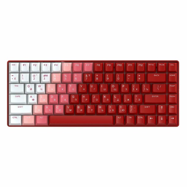 Клавиатура механическая беспроводная Dareu A84 Flame Red (красный), 84 клавиши, switch Holly (tactile), подключение проводное+Bluetooth+2.4GHz, аккумулятор 2000mAh