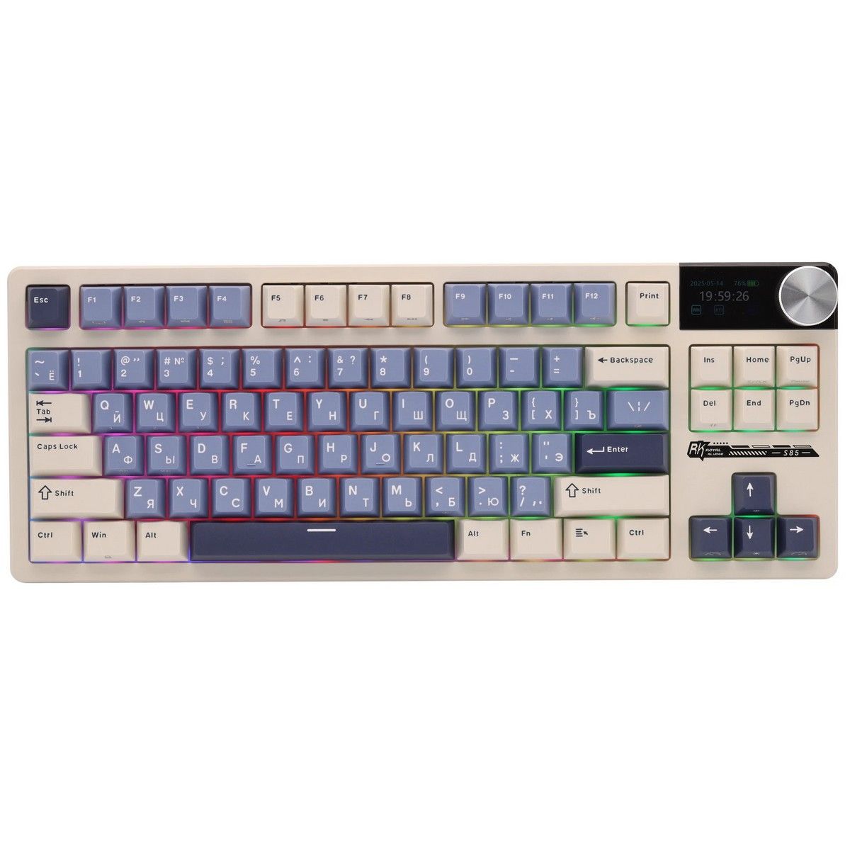Клавиатура Royal Kludge RK S85 Horizon Blue (Cloud switch)