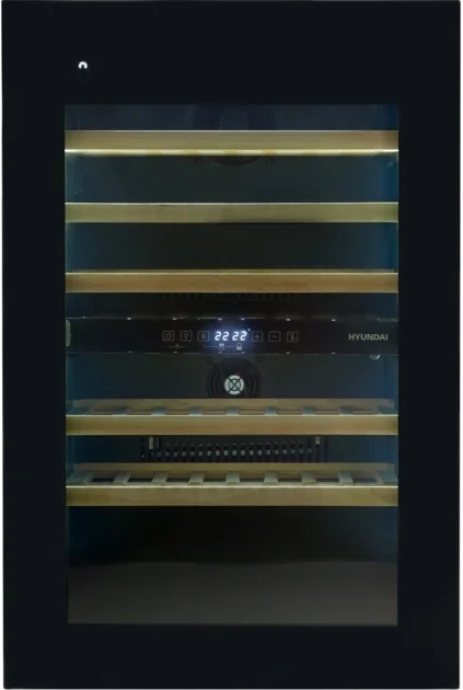 Встраиваемый винный шкаф Hyundai HBWC 0865 DCT черный