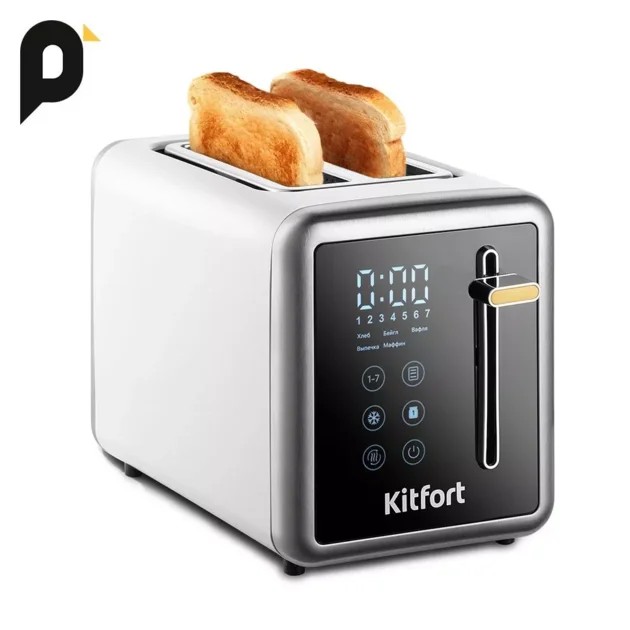 Тостер KitFort КТ-6079 серебристый/черный
