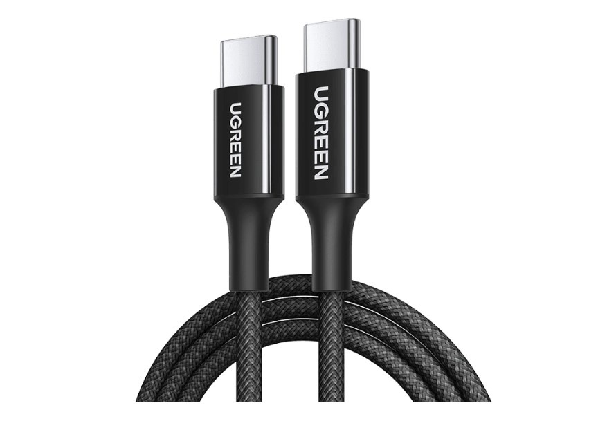 Кабель UGREEN L501 (65245) 60W USB-C to USB-C PD Fast Charging Braided Cable 3A Max 2m Black