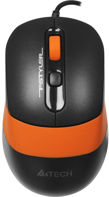 Мышь A4Tech Fstyler FM10 черный/оранжевый оптич. 1600dpi USB 4but (FM10 ORANGE)