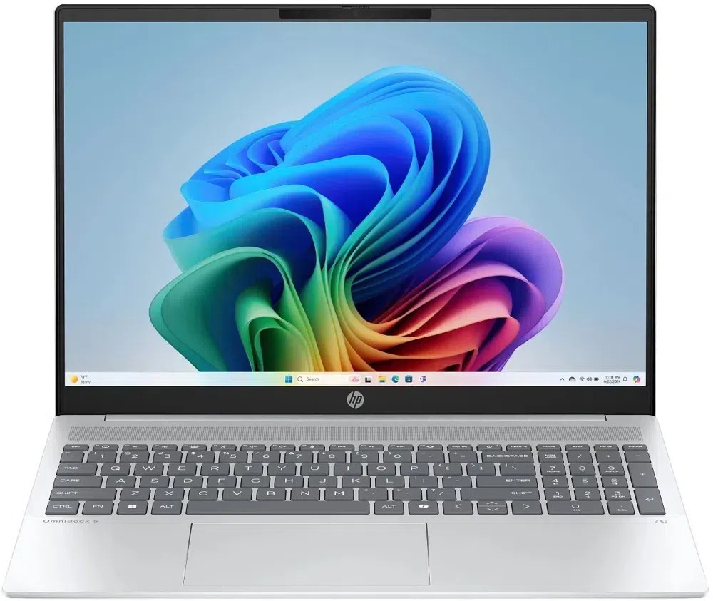 Ноутбук HP OmniBook 5 16-ag1075cl (B94NZUA) Ryzen AI 7 350 32Gb SSD1Tb AMD Radeon 860M 16" IPS Touch 2K (2560x1440) без ОС silver WiFi BT Cam