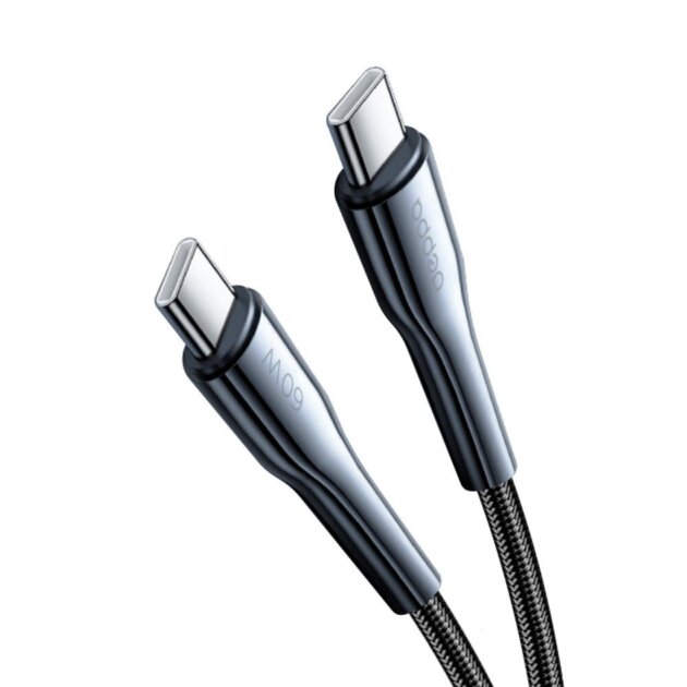 Дата-кабель Apollo USB-С - USB-С, 60Вт, 1,5м, черный, Deppa