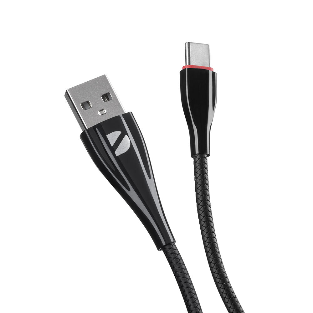 USB кабель Deppa 72288 Ceramic USB-Type-C Black (1м)