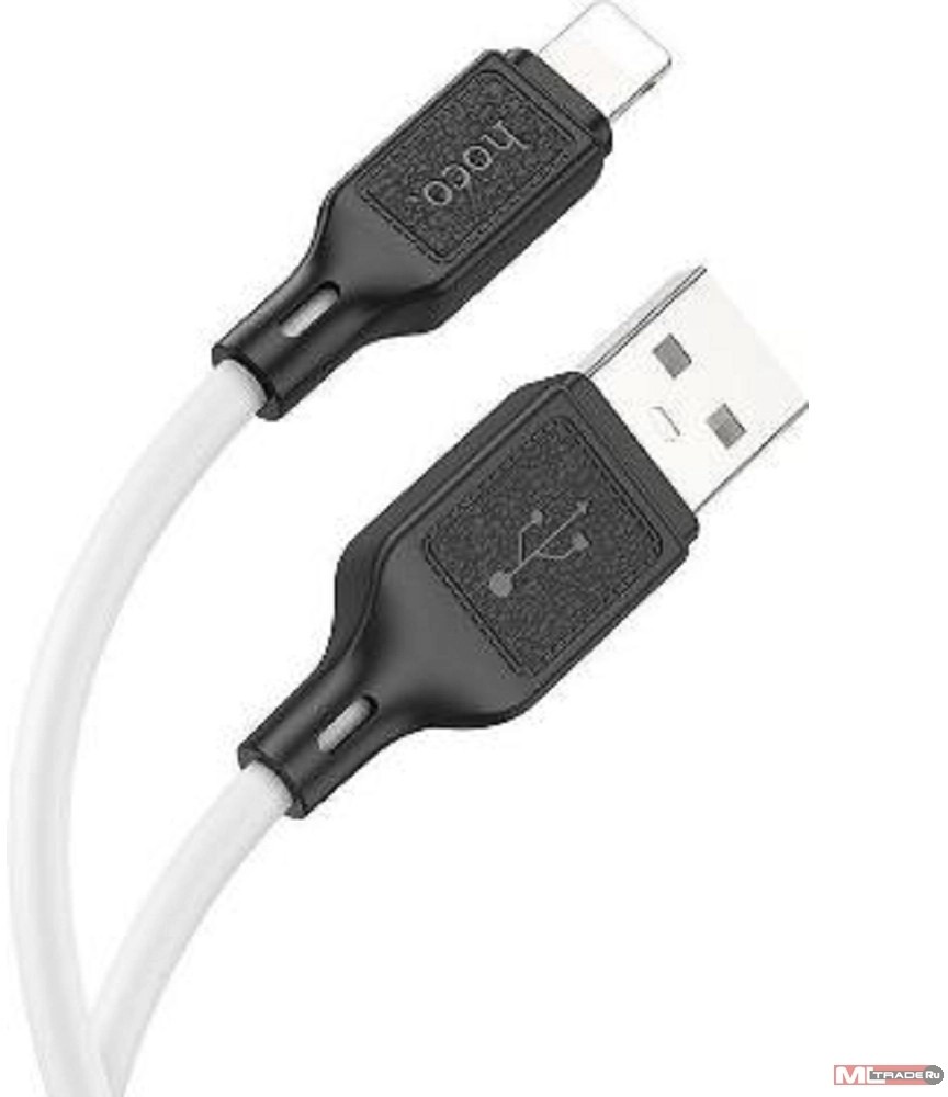 Кабель HOCO X90/ USB  Lightning/ 1m/ Силикон/ Белый, (Арт. HC-88412)