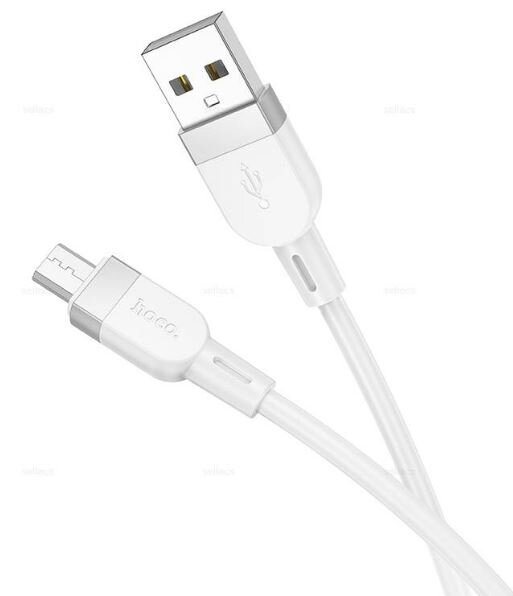 Кабель HOCO X109/ USB  Micro/ 1m/ 2,4A/ Силикон/ Белый, (Арт. HC-36230)