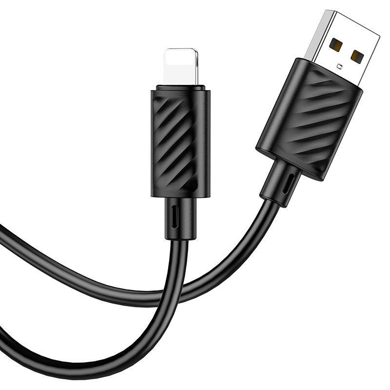 Кабель HOCO X88/ USB  Lightning/ 1m/ 2.4A/ Черный, (Арт. HC-83301)
