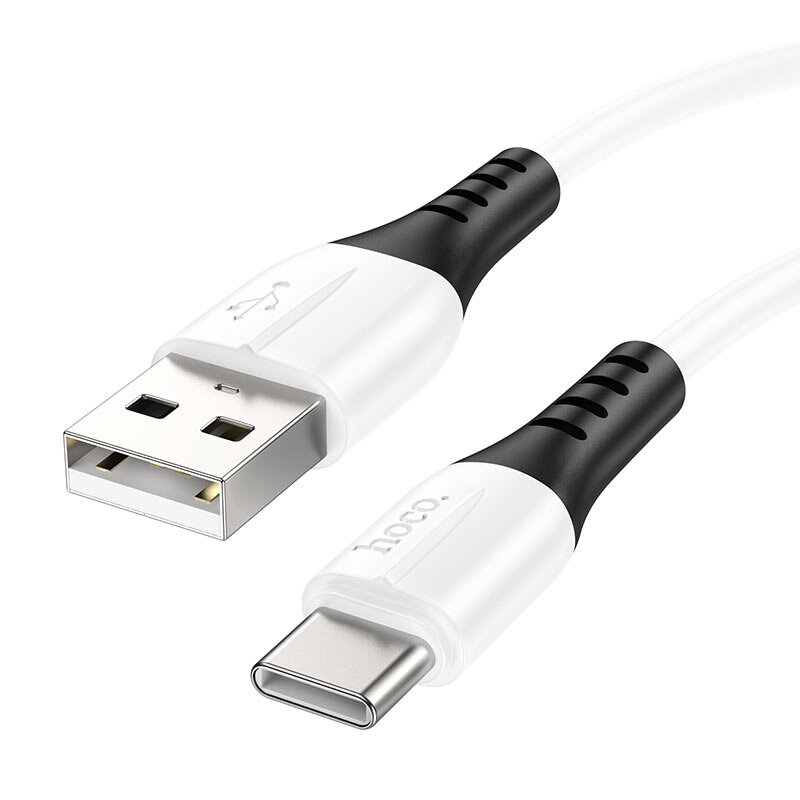 Кабель HOCO X82/ USB  Type-C/ 1m/ 3A/ Силикон/ Белый, (Арт. HC-68582)