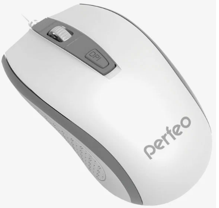 Мышь Perfeo "PROFIL" USB бел-сер