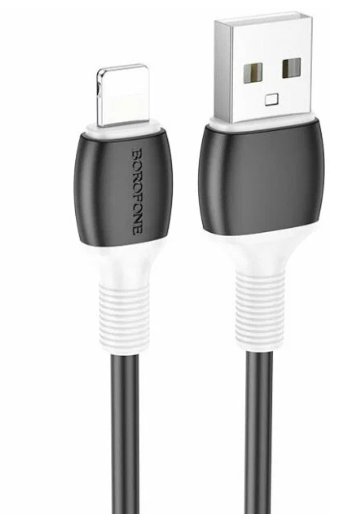 Кабель BOROFONE BX84 USB-Lightning 1m 2.4A черный