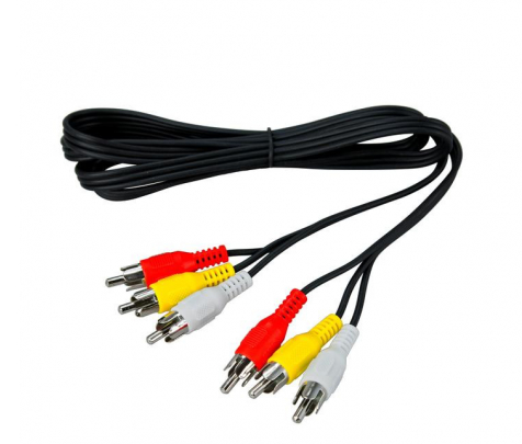 Шнур 3RCA/3RCA 5 м пвх...