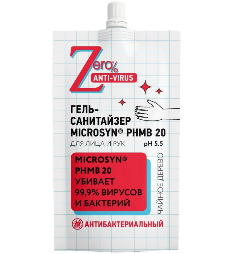 Гель для рук антибактериальный ZERO PHMB20 100 мл