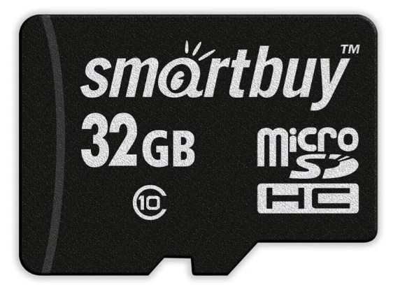 Карта памяти MicroSD 32GB SmartBuy К10 (SB32GBSDCL10-00LE)