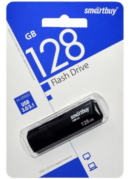 Накопитель USB 128GB SmartBuy CLUE черный 3.0