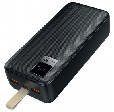 Аккумулятор внешний GOLF P20LCDPD/ 20000mah/LED/PD + QC 3.0/Micro-USB/Type-C/2 USB/Выход: 5A, max 22.5W/Black