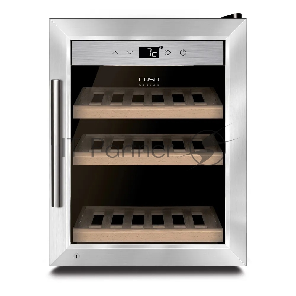 Винный шкаф CASO WineSafe 12 Classic черный, 1 отсек, 12 бут., класс A