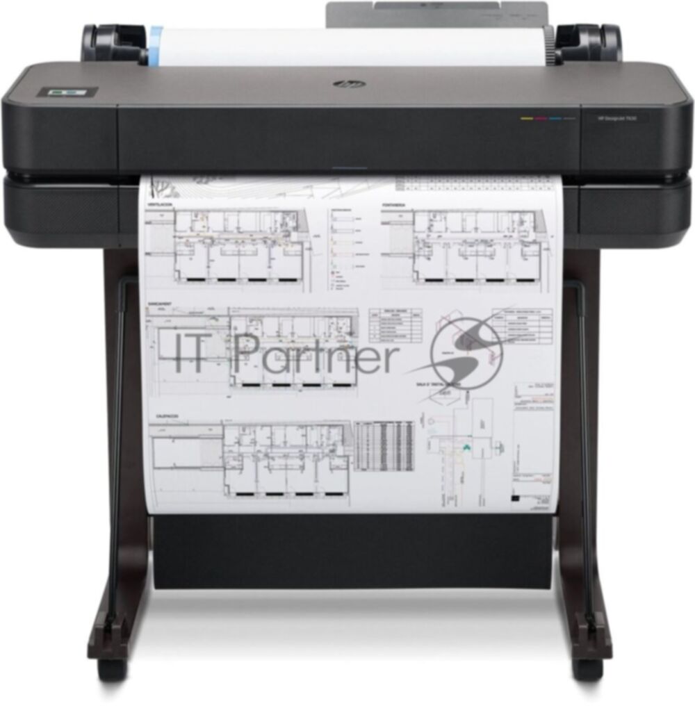 Плоттер струйный HP Designjet T630, A1, цветной, 24", 610 мм, 2400x1200 dpi, USB, Gigabit Ethernet, WiFi