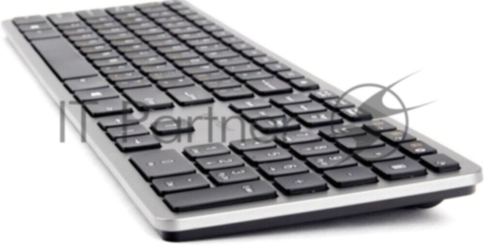 Клавиатура беспроводная Gembird KBW-3, USB, серебристый/черный