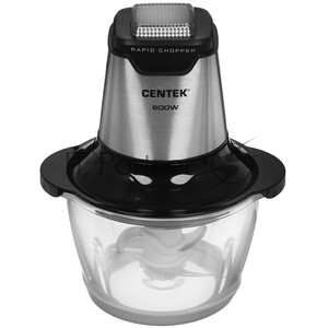 Чоппер Centek CT-1392 Сталь 600Вт 6 лезвий, стеклянная чаша 1,2л, разборные ножи