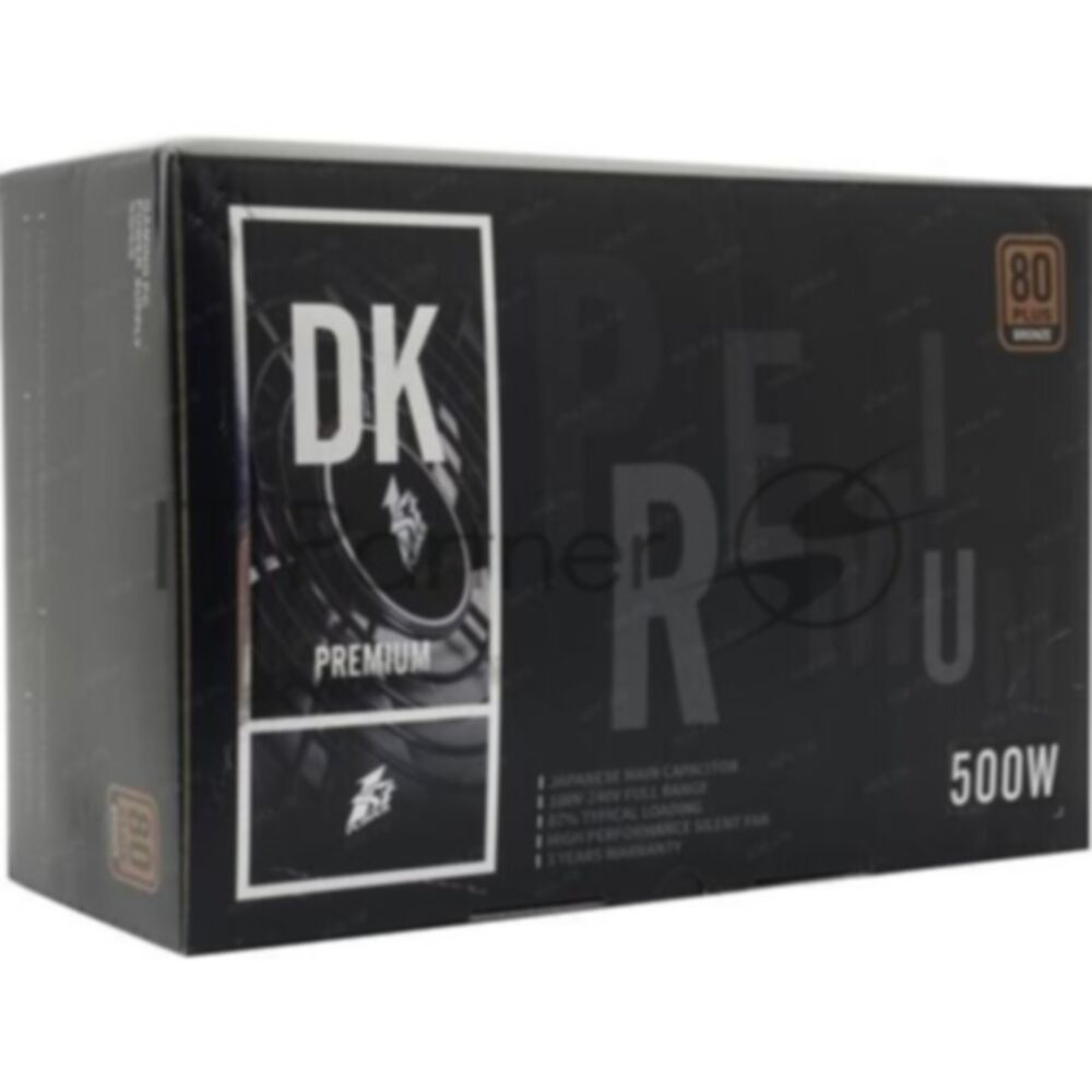 Блок питания 1STPLAYER DK PREMIUM PS-500AX, 500Вт, 80 PLUS Bronze, 120мм, черный