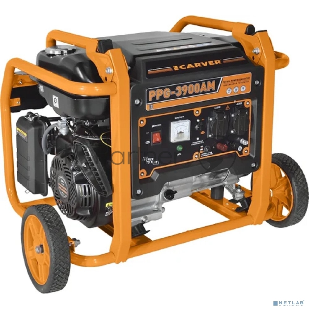 Электрогенератор бензиновый Carver PPG-3900АM, 3 кВт, 95 дБ, 51 кг