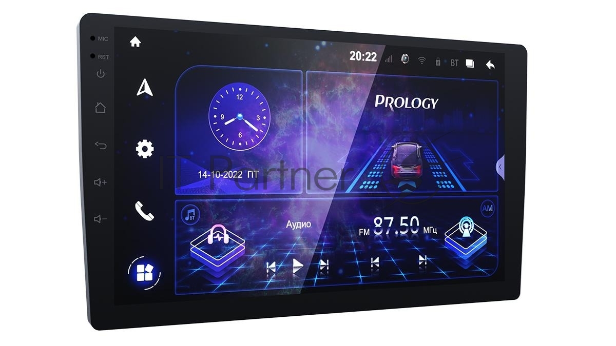 Автомагнитола Prology MPA-235 DSP, 2 DIN, 10.1", Android 10, Bluetooth, USB Type-A, AUX, GPS