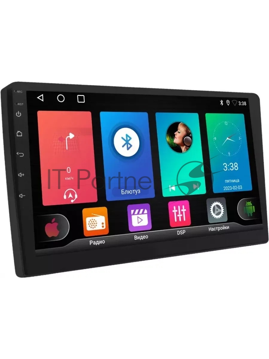 Автомагнитола ACV AD-9003, 2 DIN, 9", Android 11, Bluetooth, USB Type-A, AUX, GPS, CarPlay