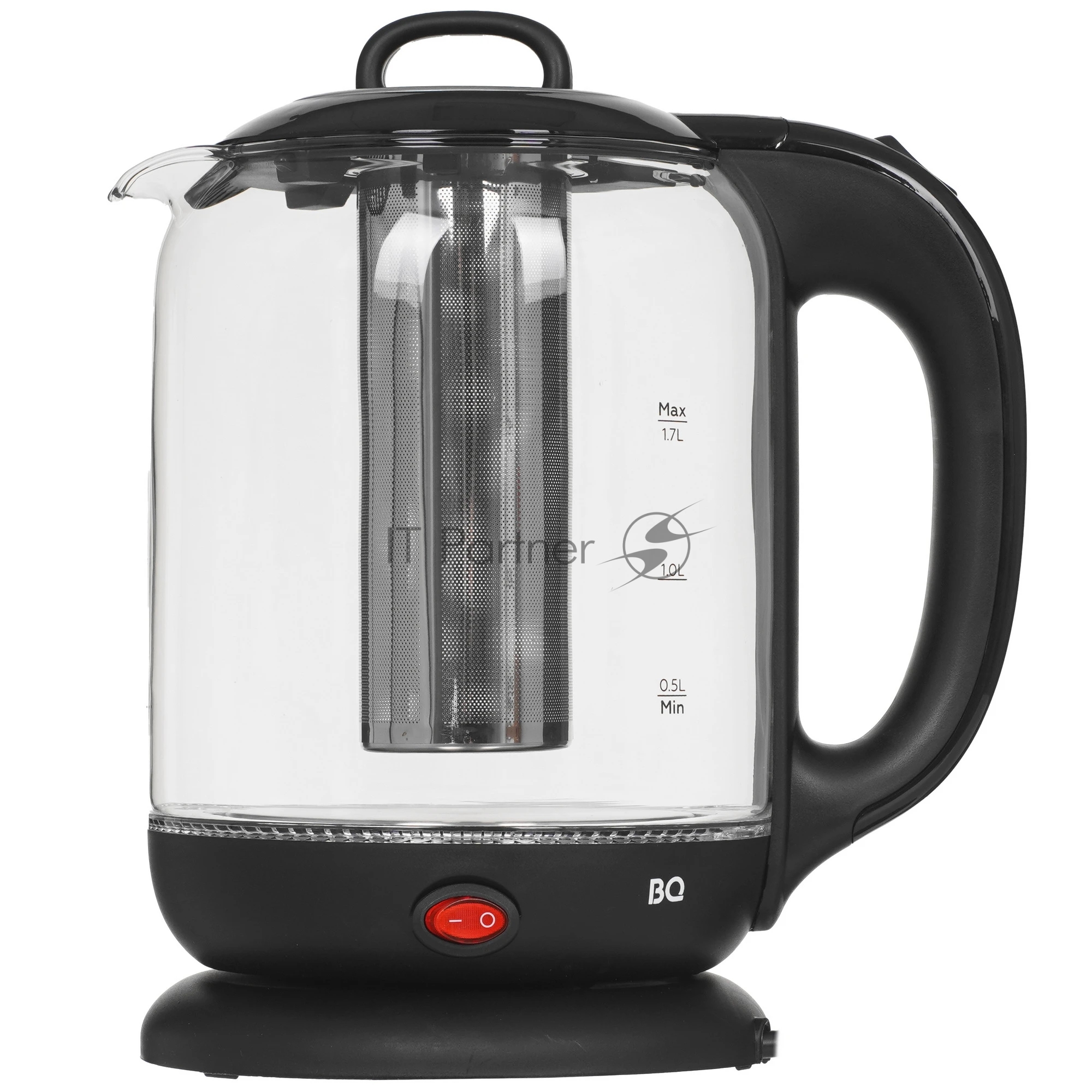 Чайник электрический BQ KT1701G черный, 1.7 л, 2200 Вт, скрытый нагревательный элемент, поддержание температуры