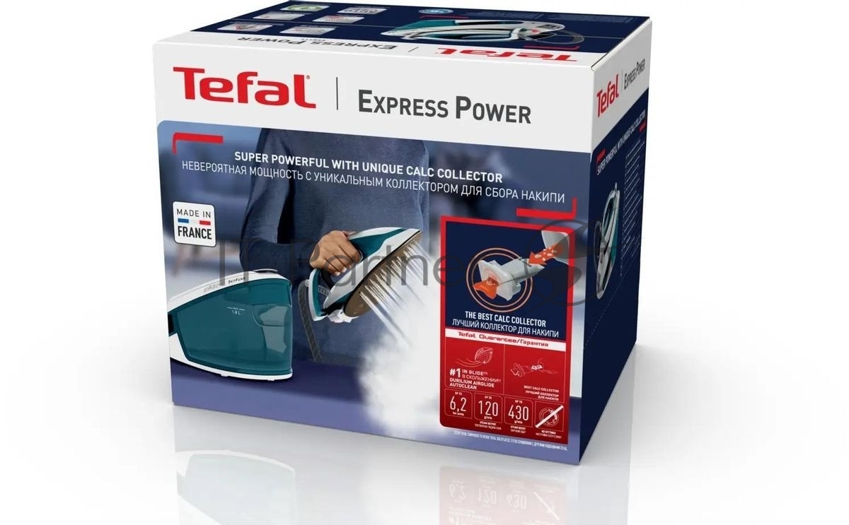 Парогенератор Tefal Express Power SV8111E0 темно-лазурный/белый, 2800 Вт, 120 г/мин, 430 г/мин, 1800 мл
