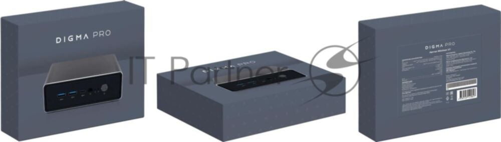 Мини ПК Digma Pro Minimax U1 i3 1215U (1.2) 8Gb SSD256Gb UHDG CR Windows 11 Professional GbitEth WiFi BT 60W темно-серый/черный (DPP3-8CXW01)
