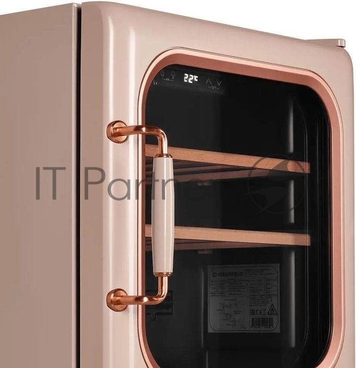 Винный шкаф Maunfeld MFWC-40SCH14 шампань, 40 л, 1 отсек, 14 бут., класс G