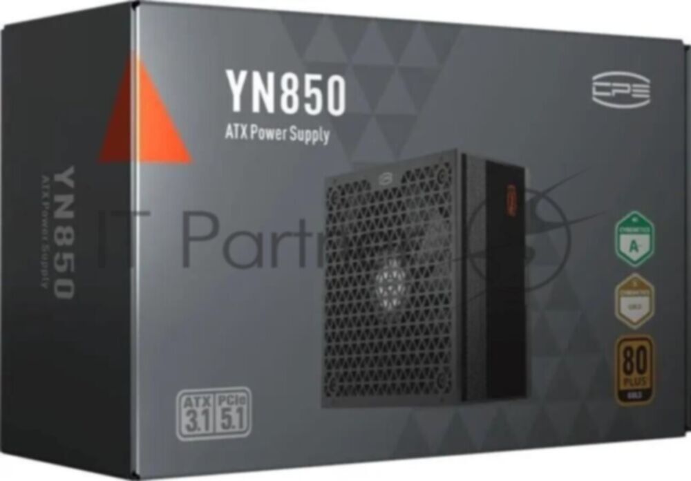 Блок питания PCCooler YN850, 850Вт, 80+ Gold, 135мм, модульный, черный