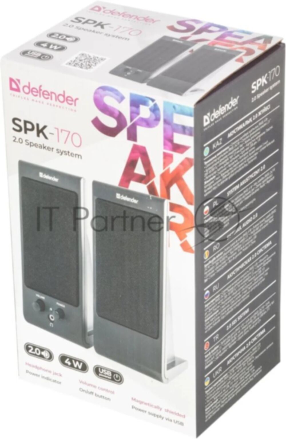 Акустическая система Defender 4W черный SPK-170
