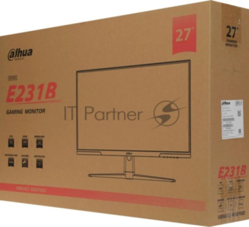 Монитор 27" Dahua LM27-E231BN IPS 1920x1080, 200 Гц, 1 мс, 16:9, 350 кд/м², HDMI 2.0, DP 1.4, 3.5 мм, HDR10, Adaptive-Sync, черный