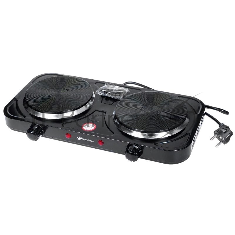 Плитка электрическая Happy Panda HP-04BK 2000Вт 155/155мм 2конф/диск черн