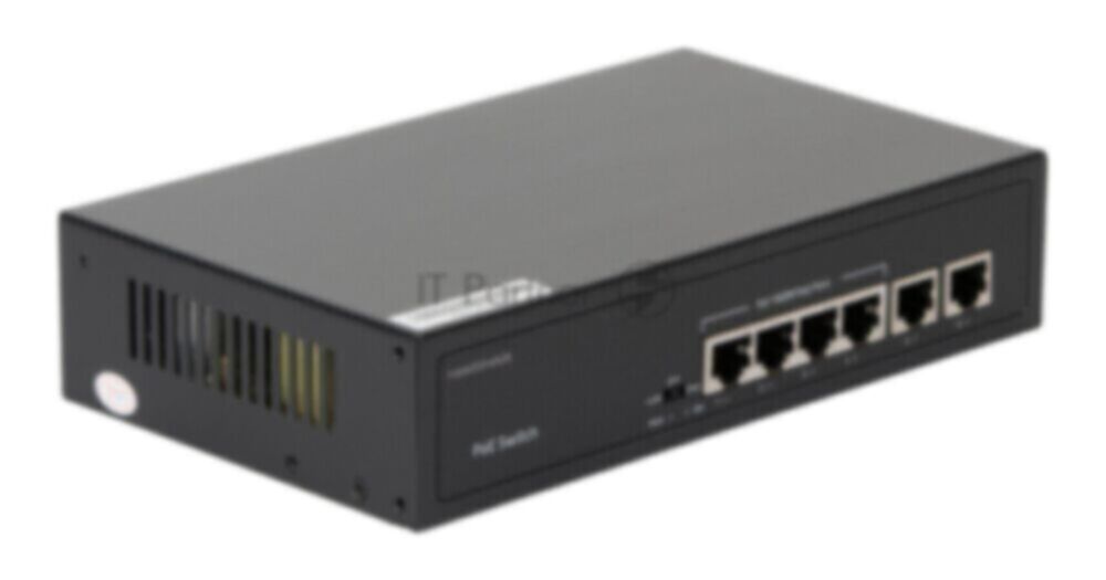 Коммутатор NIKOMAX GL-SW-F007-04P, 4×100 Мбит/с PoE + 2×100 Мбит/с, неуправляемый