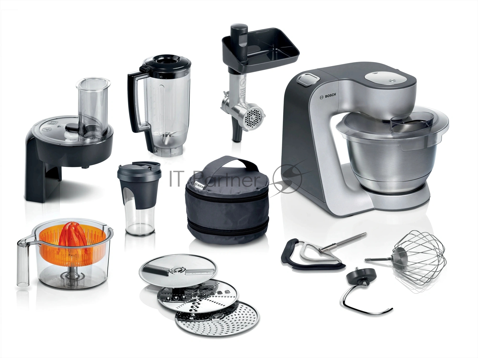 Кухонная машина Bosch MUM58359 1000Вт черный/серый