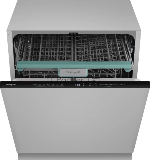 Встраиваемая посудомоечная машина Weissgauff BDW 6135 D Inverter AutoOpen Timer Floor, серебристый, 59.8 см, 14 компл., 49 дБ, класс А+++