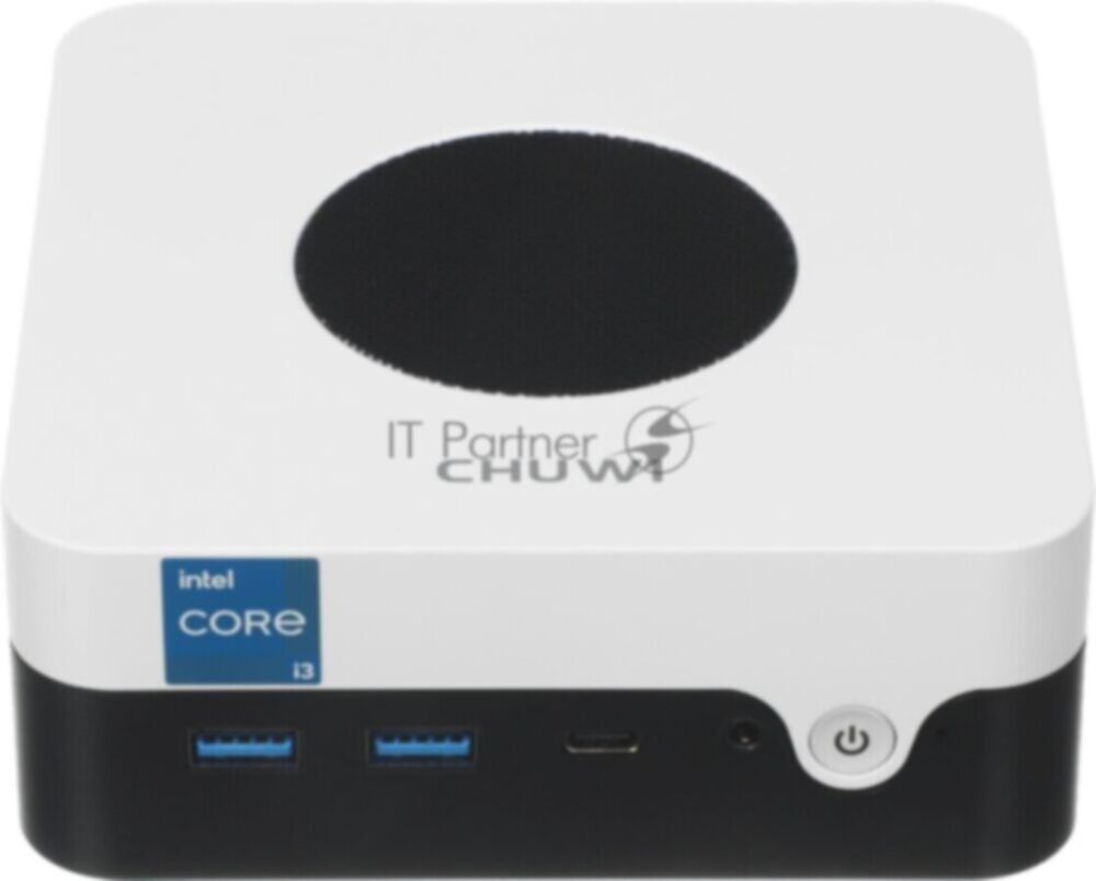 Неттоп Chuwi LarkBox X i3 1220P (1.5) 8Gb SSD256Gb UHDG Windows 11 Pro GbitEth WiFi BT 90W черный/белый