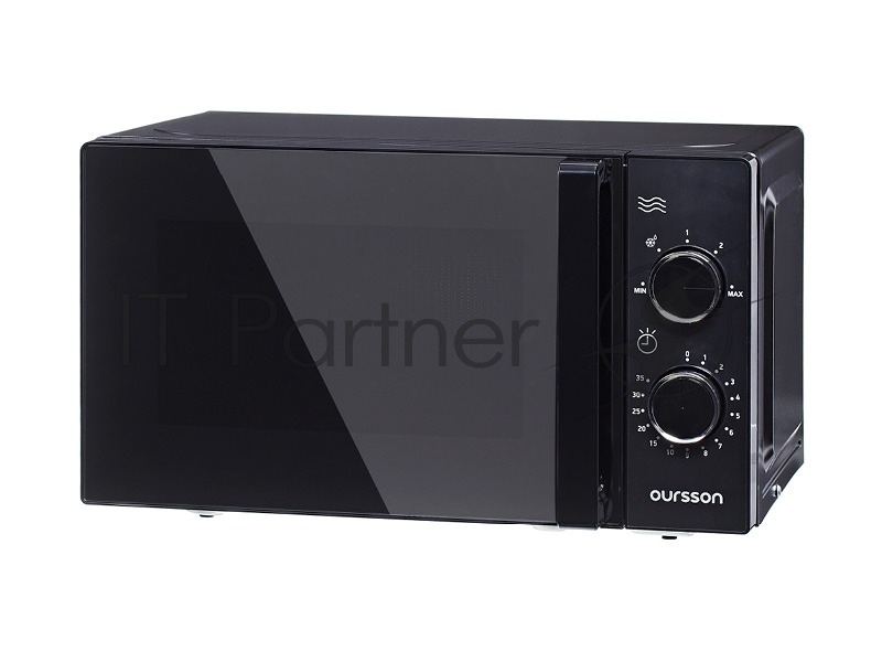 Микроволновая печь Oursson MM2009B/BL черный, 20 л, 700 Вт, переключатели - кнопки