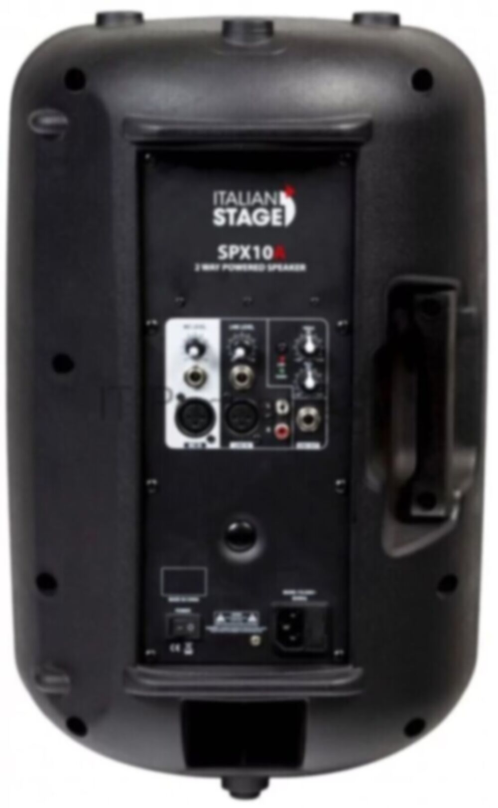 Активная акустическая система ITALIAN STAGE SPX10A 2-х полосная, НЧ динамик 10", ВЧ динамик 1", мощность пик./ном. 300/150 Вт, АЧХ 55-20000 Гц, макс. SPL 125 дБ, XLR/TRS микр. вход, XLR/TRS/2xRCA
