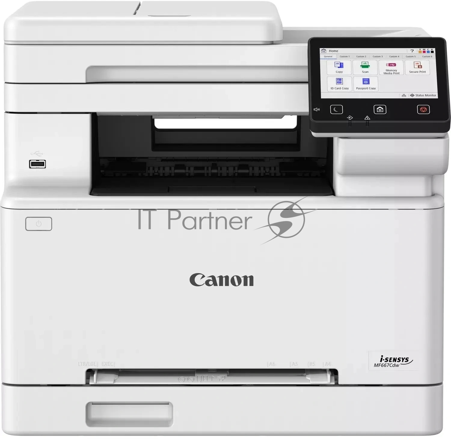 МФУ лазерное Canon i-SENSYS MF667Cdw (6928C001) (A4, 1200dpi, 25ppm, duplex, ADF50m, Ethernet, USB, WiFi , факс)