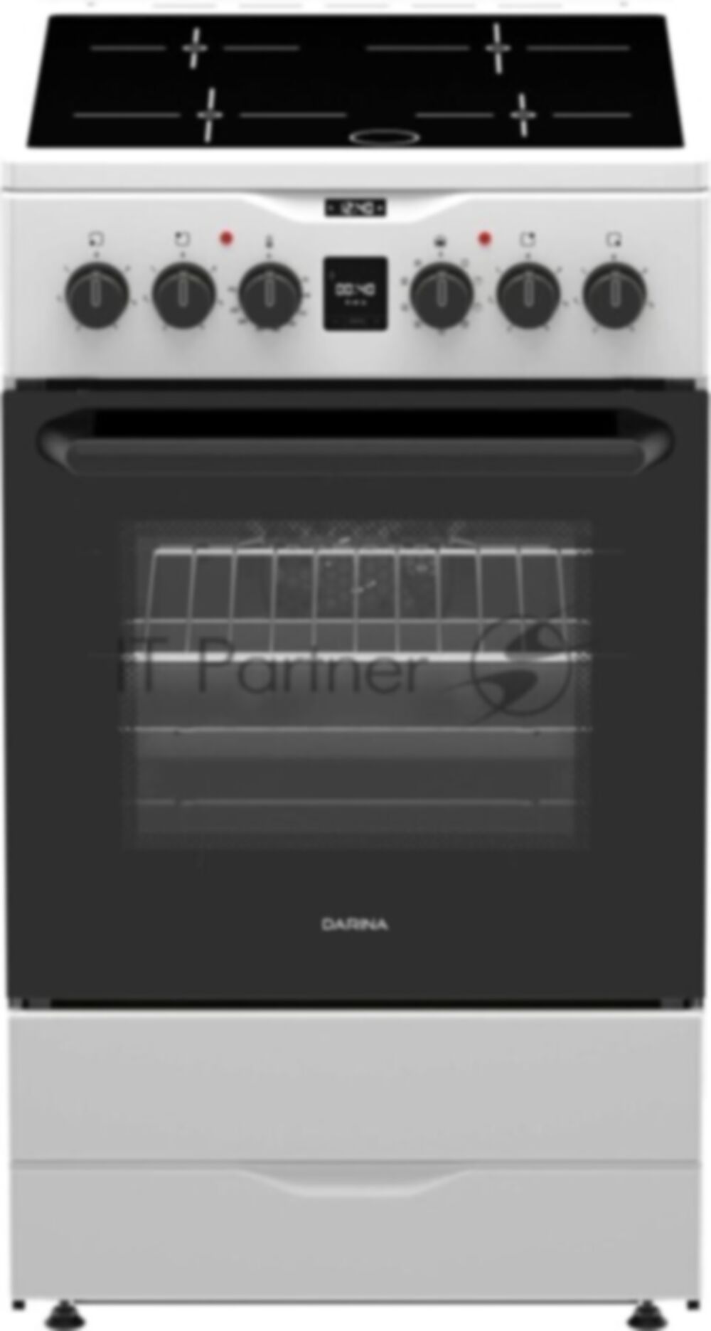 Плита электрическая Darina PL EC241 616 W белый, конфорок 4 шт, духовка 50 л, 50 см x 85 см x 60 см