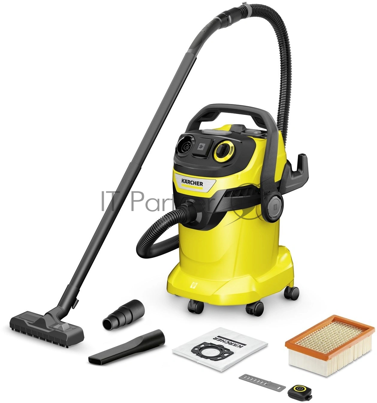 Строительный пылесос Karcher WD 5 Control P 25/5/22 1200Вт (уборка: сухая/влажная) желтый