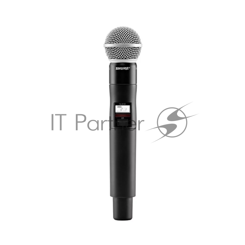 Цифровой ручной передатчик QLXD2 SHURE [QLXD2/SM58=-G51] диапазон 470-534 МГц, динамический кардиоидный капсюль SM58, цвет чёрный