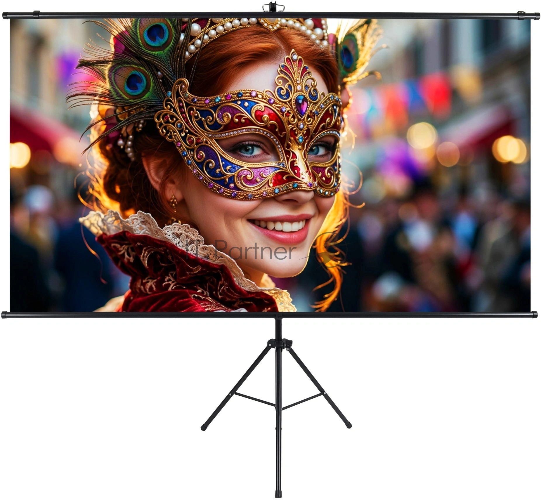 Экран на штативе Lumien LSС-100102 [Sky Cinema] рабочая область 124х220 см 100" High Contrast Reflective, возможно крепить на стену