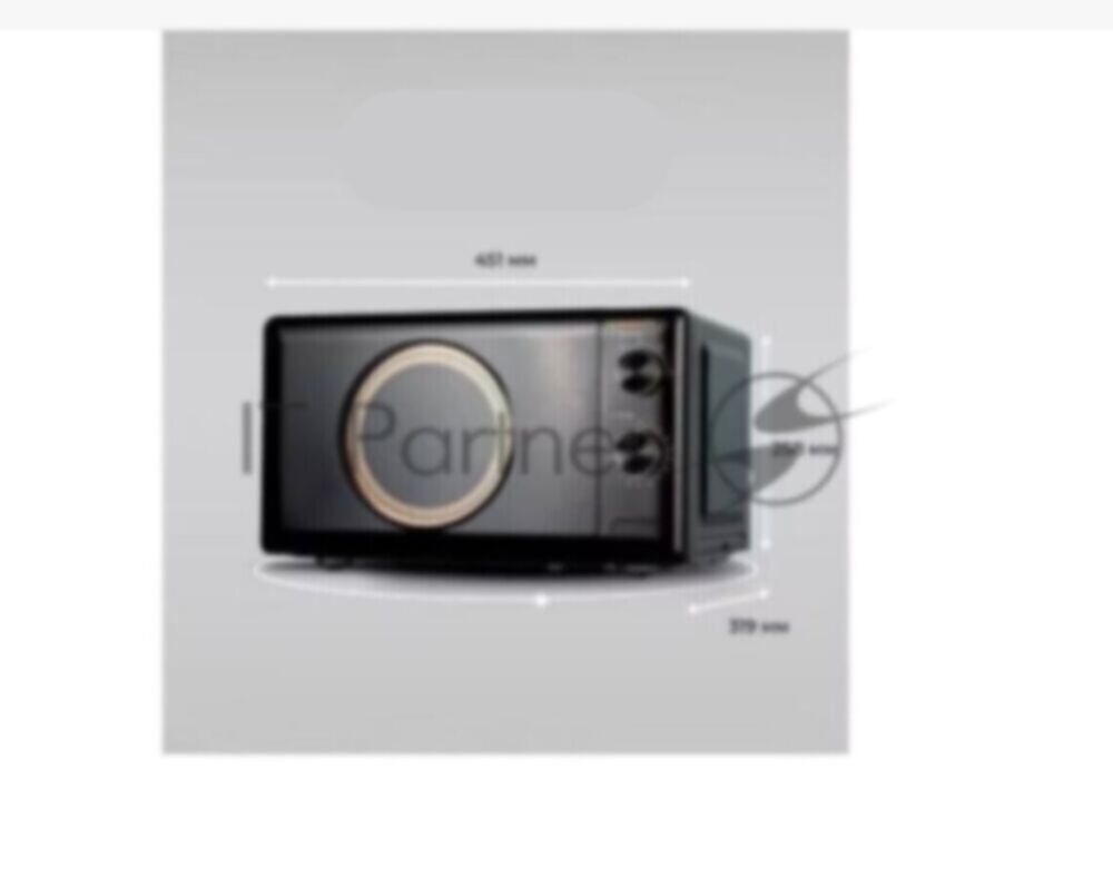 Микроволновая печь Horizont HSM205RBG черный/золотистый, 20 л, 700 Вт, переключатели — поворотный механизм