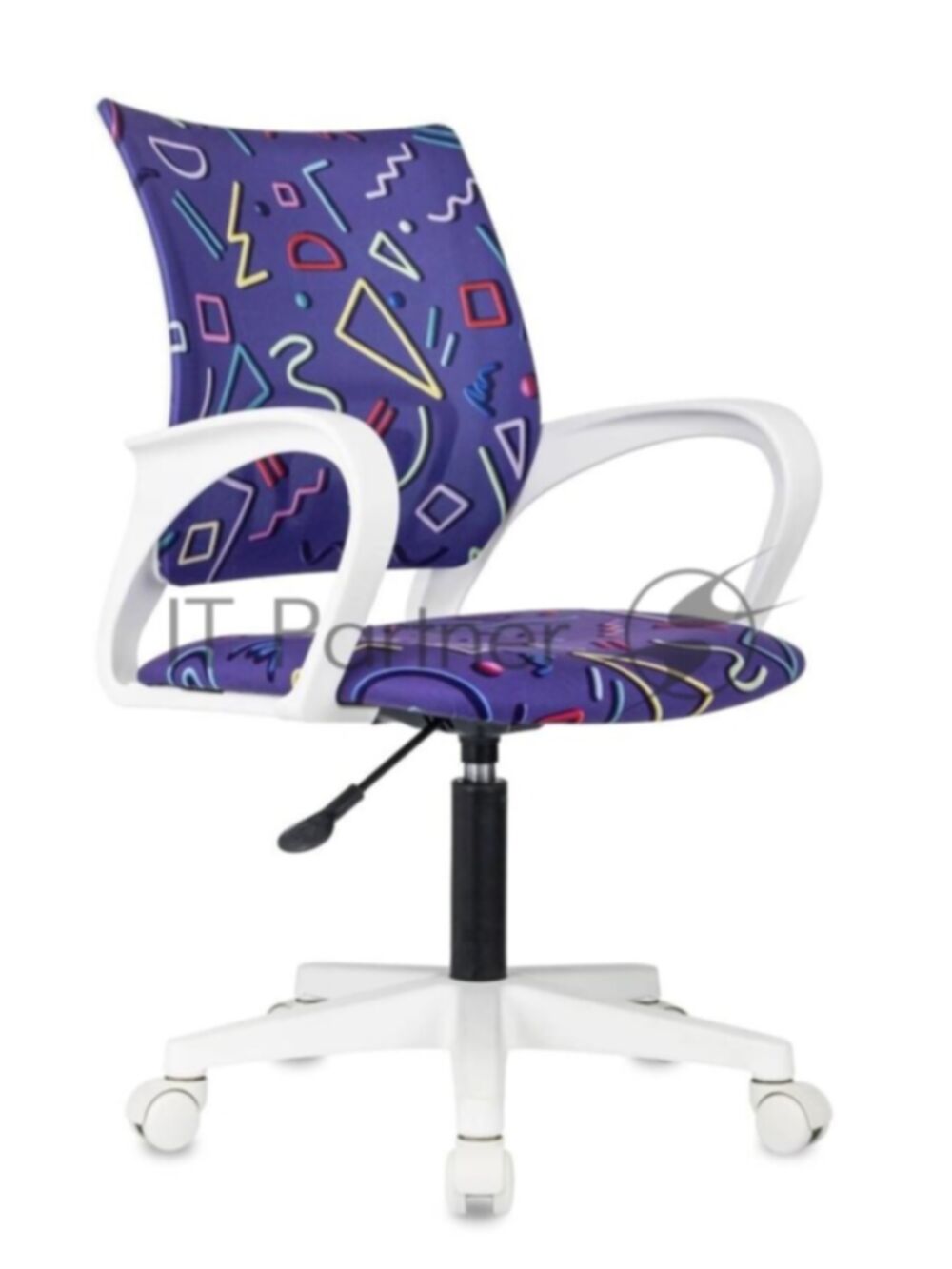 Кресло Domfy DK X-ROOM WH фиолетовый Sticks 08 крестов. пластик пластик белый